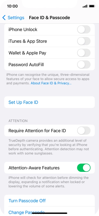 Press Turn Passcode Off and key in the phone lock code. Press Turn Passcode Off and key in the phone lock code.