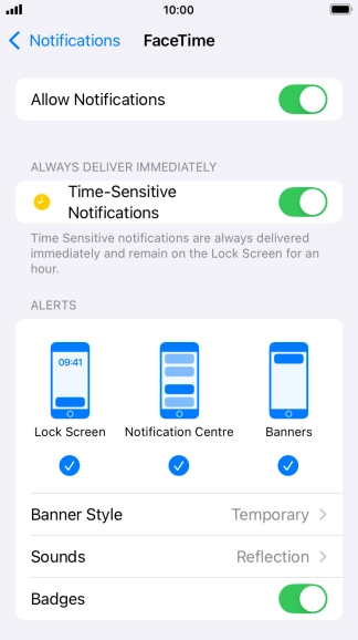 Press the indicator next to 