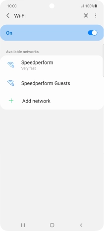 Press the required Wi-Fi network.