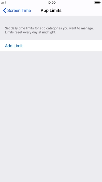 Press Add Limit. Press Add Limit.