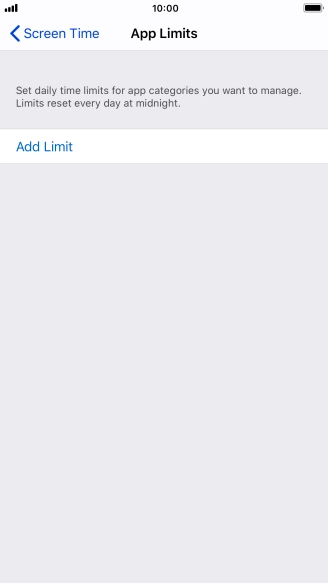 Press Add Limit.