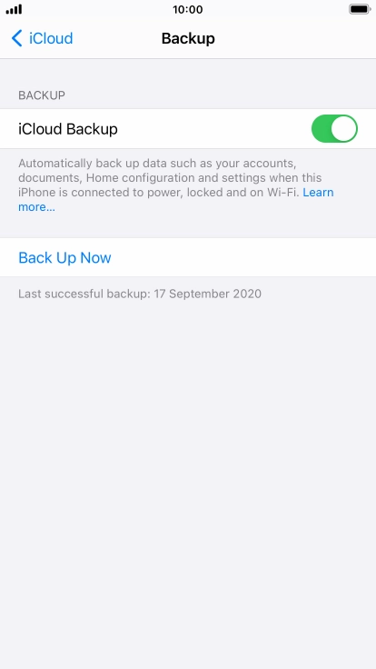 Press Back Up Now and wait while the phone memory is backed up. Press Back Up Now and wait while the phone memory is backed up.