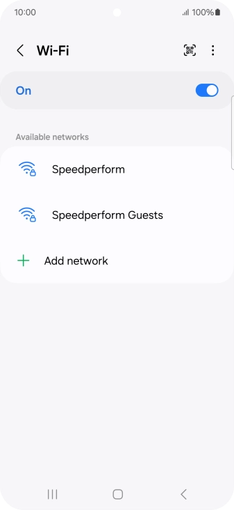 Press the menu icon.