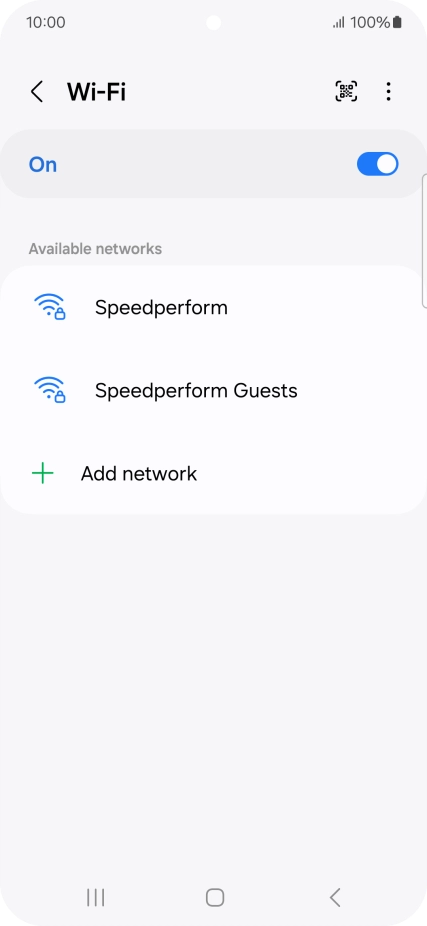 Press the menu icon.