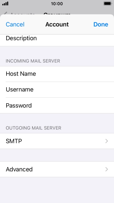 Press SMTP. Press SMTP.