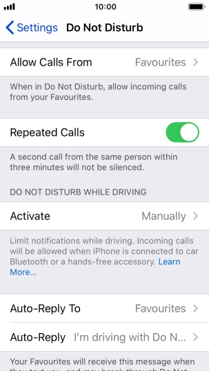 Press the indicator next to 