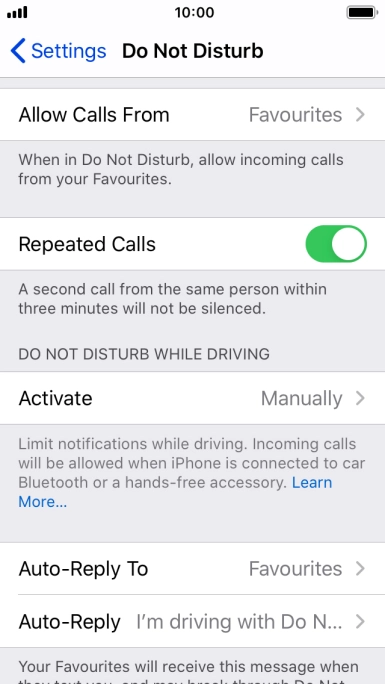Press the indicator next to 
