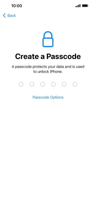 Press Passcode Options. Press Passcode Options.