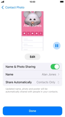 Press the indicator next to 