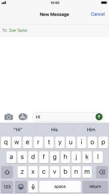 Press the send icon.