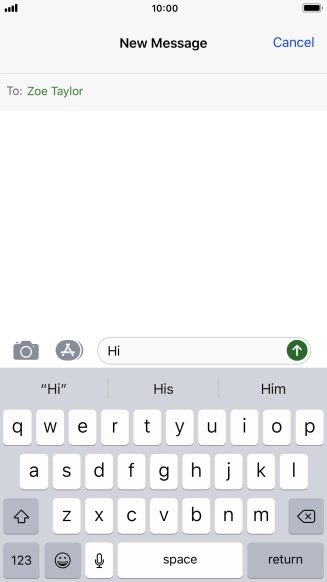 Press the send icon.