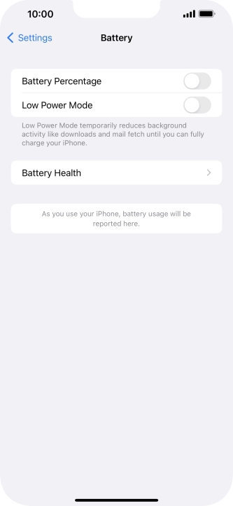 Press Battery Health.