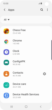 Press the required app. Press the required app.