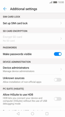 Press  Set up SIM card lock.