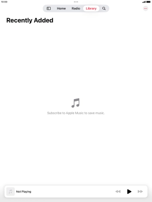 Press the iPad icon. Press the iPad icon.