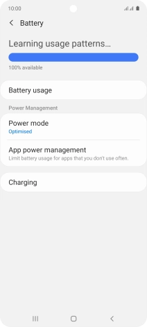 Press Power mode.