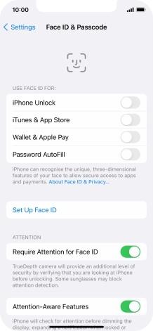 Press Set Up Face ID. Press Set Up Face ID.