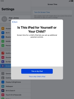 Press This is My iPad.