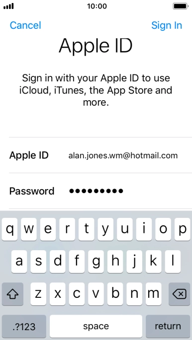 Press Sign In.