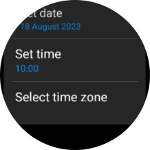 Press Set time. Press Set time.