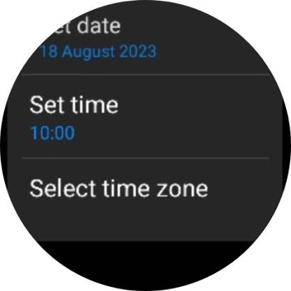 Press Set time. Press Set time.