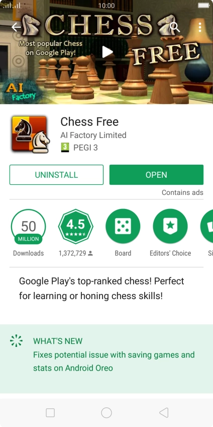 Press UNINSTALL.