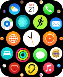 Press the message icon. Press the message icon.
