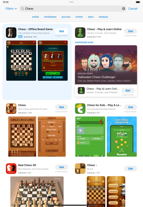 Press the required app. Press the required app.