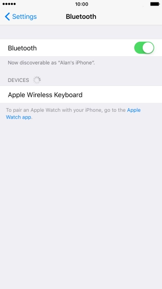 Press the required Bluetooth device and follow the instructions on the screen to pair the device with your phone.