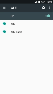 Press the required Wi-Fi network.