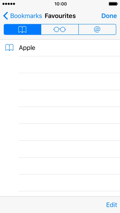 Press the required bookmark.