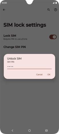 Key in your PIN and press OK.