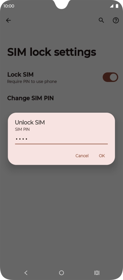 Key in your PIN and press OK.