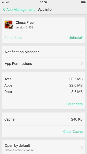 Press Clear Cache.