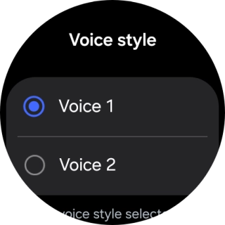 Press the required voice. Press the required voice.