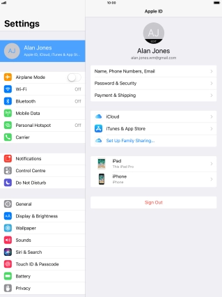 Press the Home key to return to the home screen.