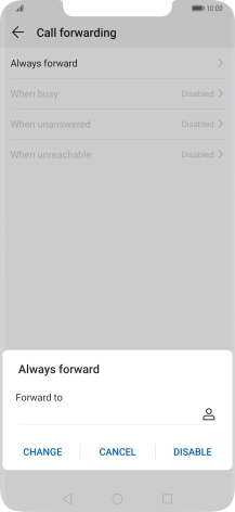 Press DISABLE.