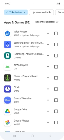 Press the required app. Press the required app.