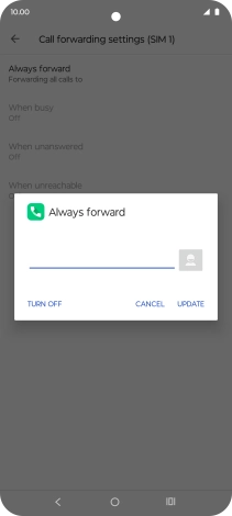 Press TURN OFF.