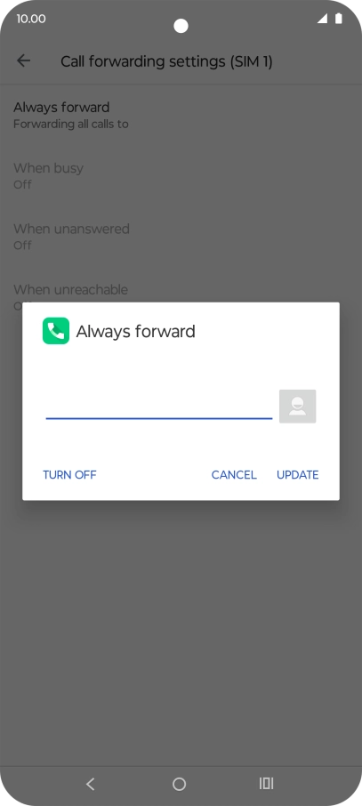 Press TURN OFF.