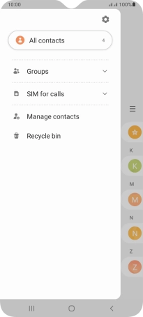 Press Manage contacts. Press Manage contacts.