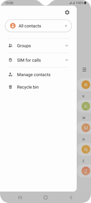 Press Manage contacts. Press Manage contacts.