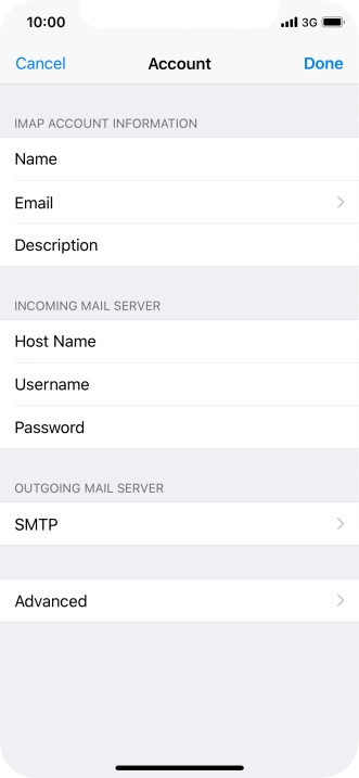 Press SMTP. Press SMTP.