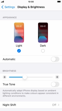 Press Dark.