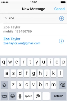 Press the required contact. Press the required contact.