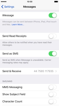 Press the Home key to return to the home screen.