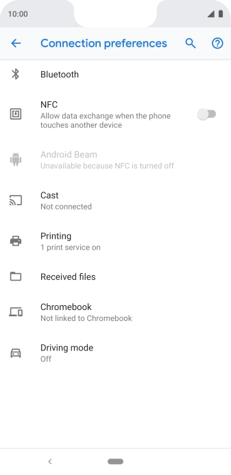 Press Bluetooth.