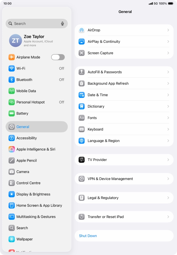 Press Transfer or Reset iPad. Press Transfer or Reset iPad.