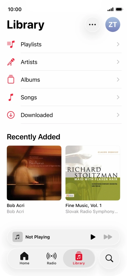 Press Playlists.