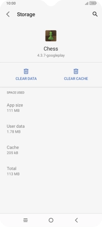 Press CLEAR CACHE.